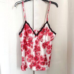 Gilligan OMalley Slip Top XL Babydoll Y2K Floral Lace Fairy Satin Coquette 18383